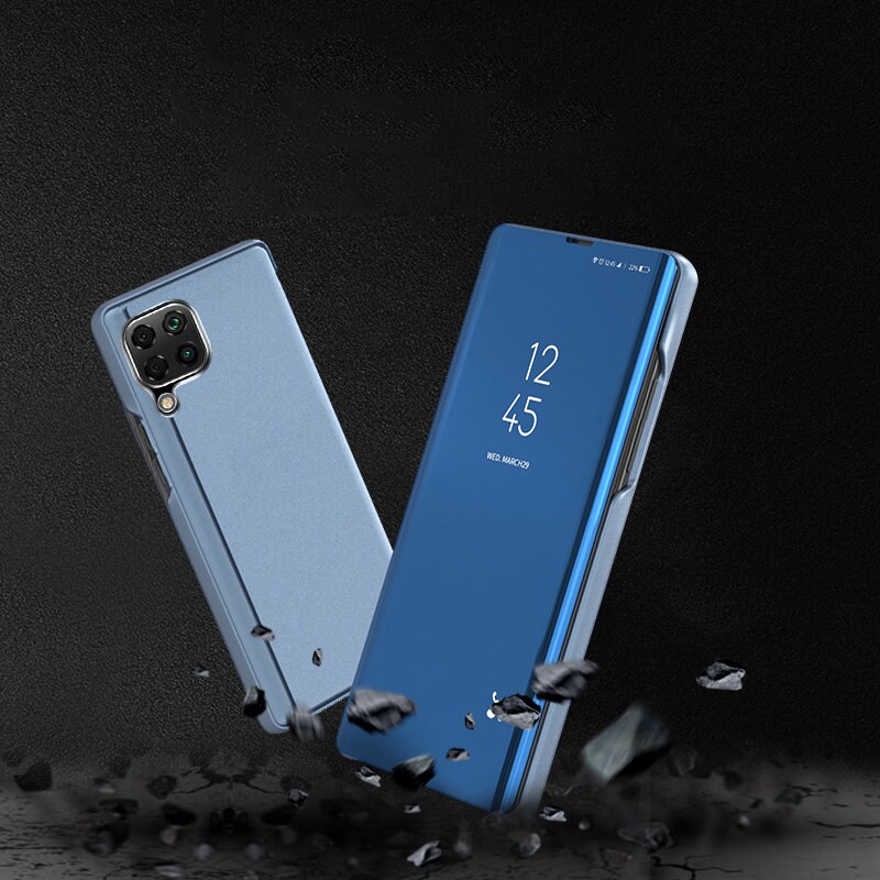 Clear View Case-deksel for Samsung Galaxy A22 4G svart