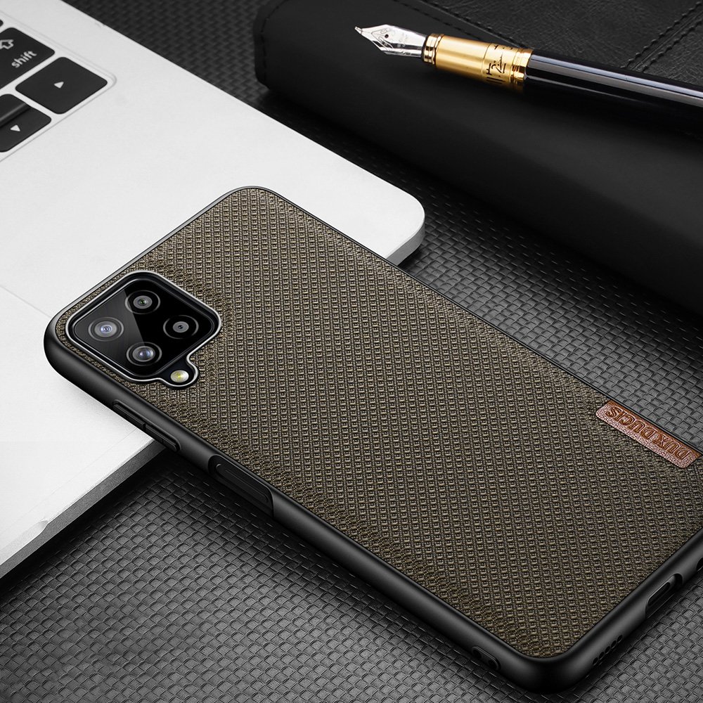 Dux Ducis Fino-etui dekket med nylonmateriale for Samsung Galaxy A22 4G svart