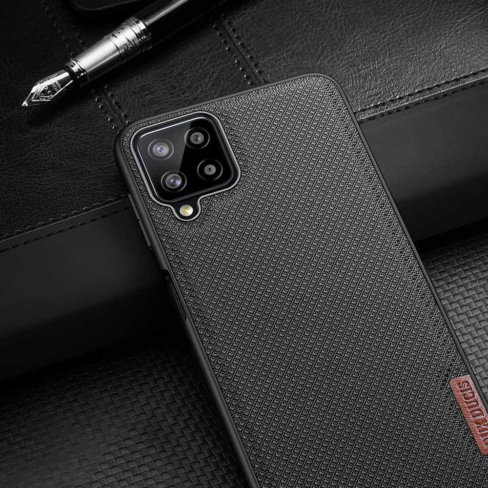 Dux Ducis Fino-etui dekket med nylonmateriale for Samsung Galaxy A22 4G grønn