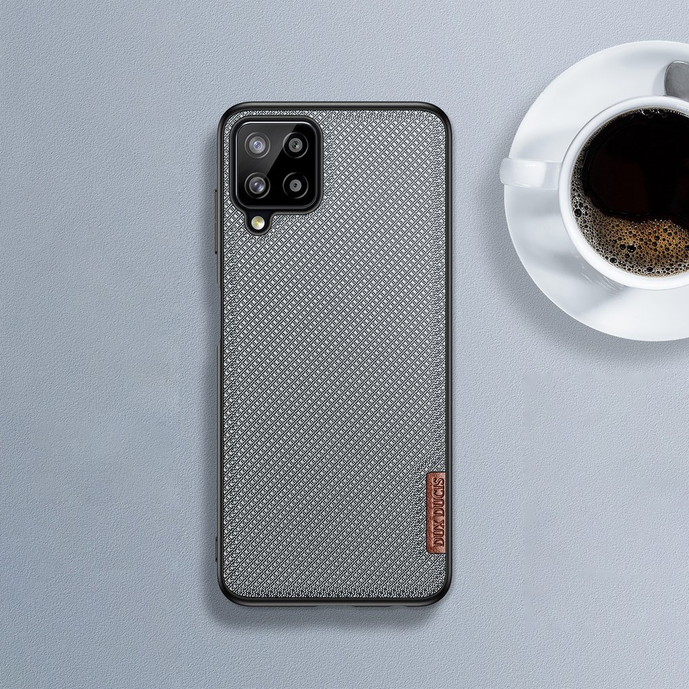 Dux Ducis Fino-etui dekket med nylonmateriale for Samsung Galaxy A22 4G grønn