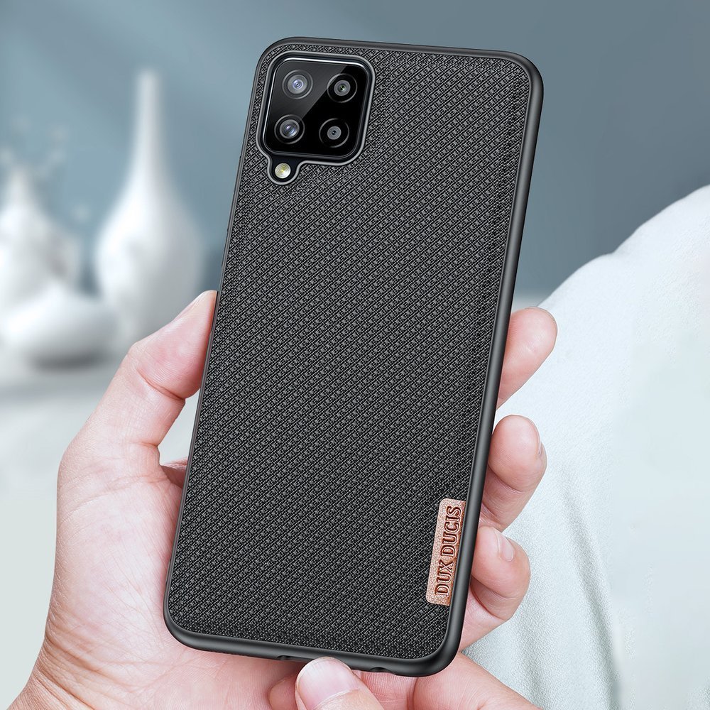 Dux Ducis Fino-etui dekket med nylonmateriale for Samsung Galaxy A22 4G grønn
