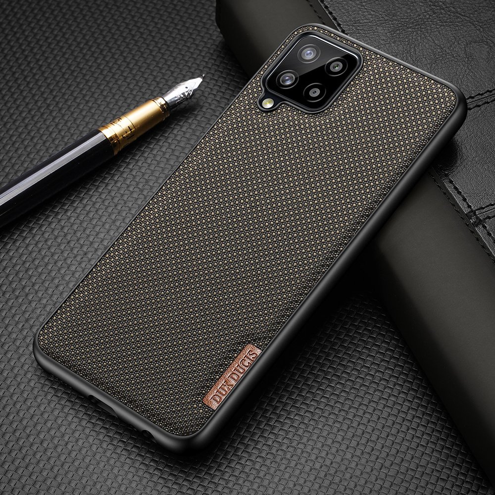 Dux Ducis Fino-etui dekket med nylonmateriale for Samsung Galaxy A22 4G grønn