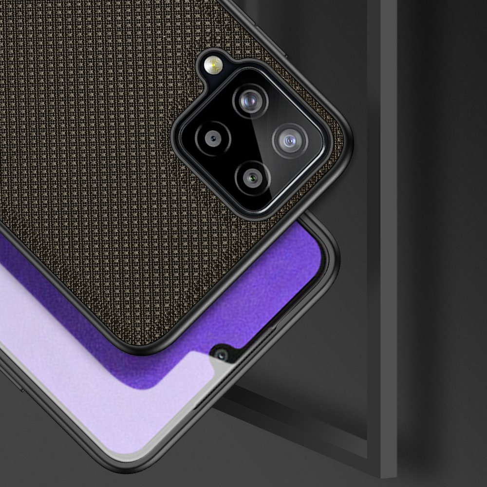 Dux Ducis Fino-etui dekket med nylonmateriale for Samsung Galaxy A22 4G grønn