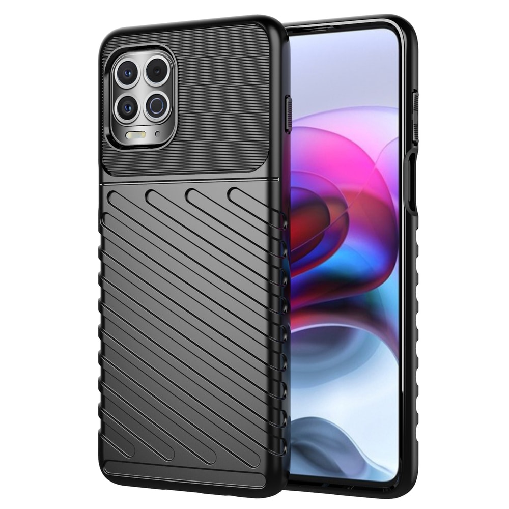 Thunder Case Fleksibelt, tøft og robust TPU-deksel for Motorola Moto G100 / Edge S svart
