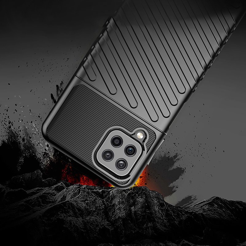 Thunder Case Fleksibelt, tøft og robust TPU-deksel for Samsung Galaxy A22 4G blå
