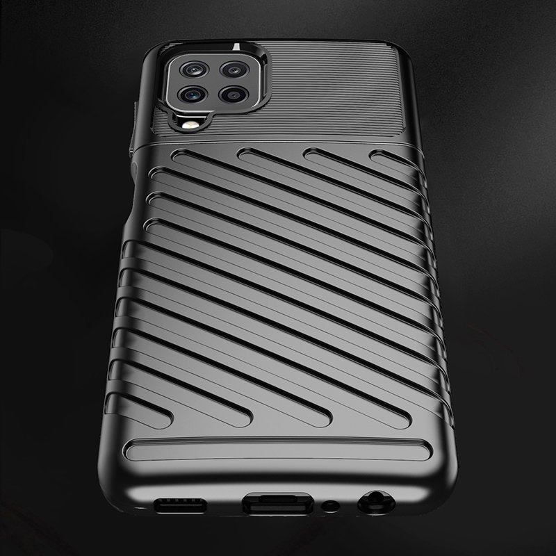 Thunder Case Fleksibelt, tøft og robust TPU-deksel for Samsung Galaxy A22 4G blå