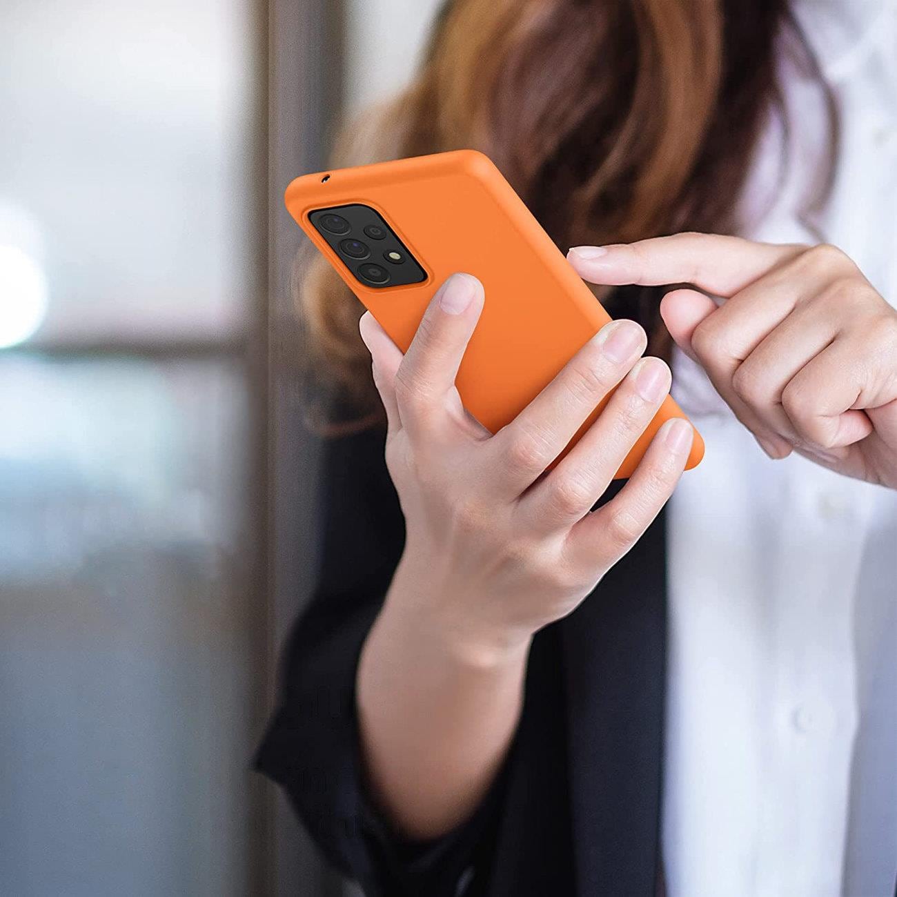Silikonetui Mykt, fleksibelt gummideksel for Samsung Galaxy A22 4G rød