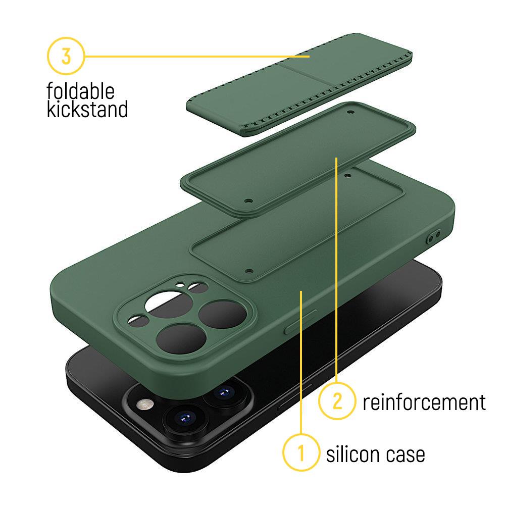 Wozinsky Kickstand Case silikon etui med stativ Samsung Galaxy A72 4G rød
