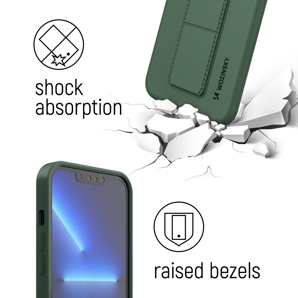 Wozinsky Kickstand-etui Silikonetui med stativ for Samsung Galaxy A72 4G Lyseblå