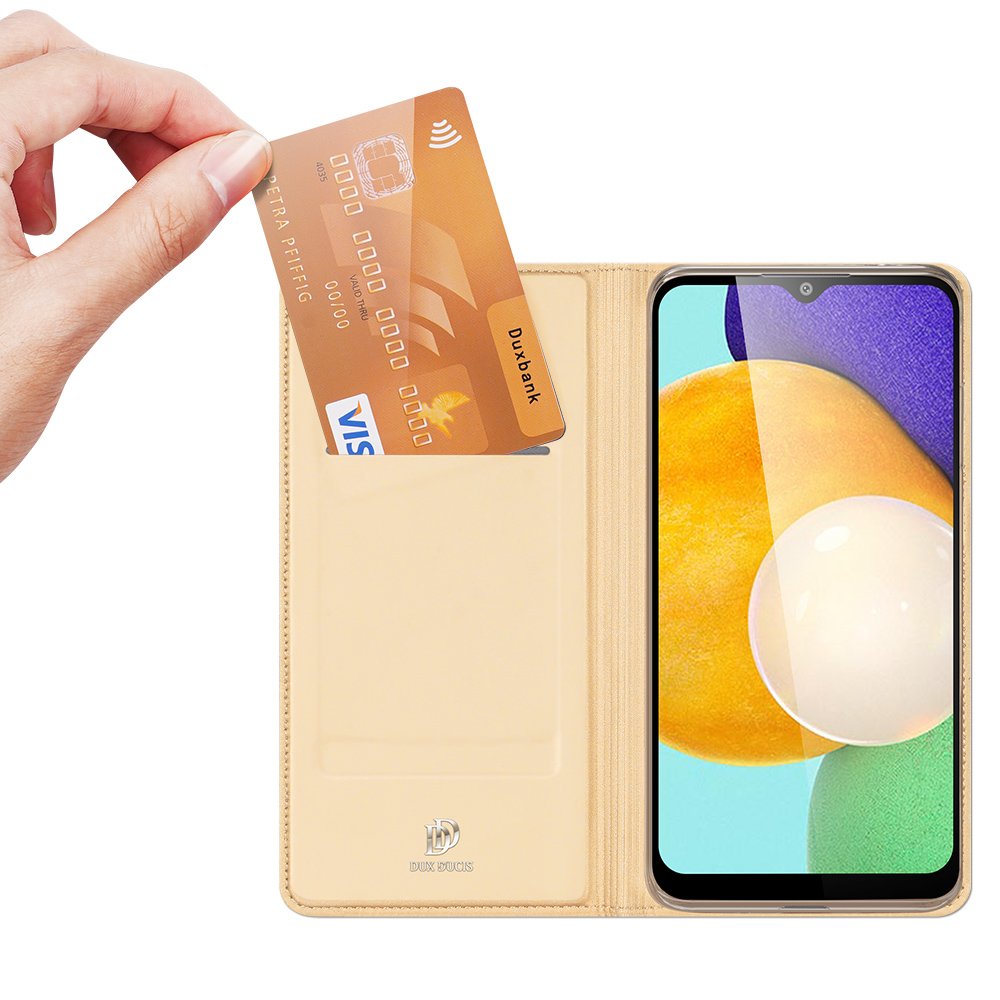 Dux Ducis Skin Pro Bookcase-etui for Samsung Galaxy A03s gylden