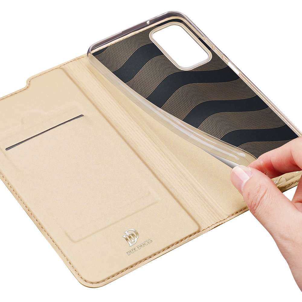 Dux Ducis Skin Pro Bookcase-etui for Samsung Galaxy A03s gylden