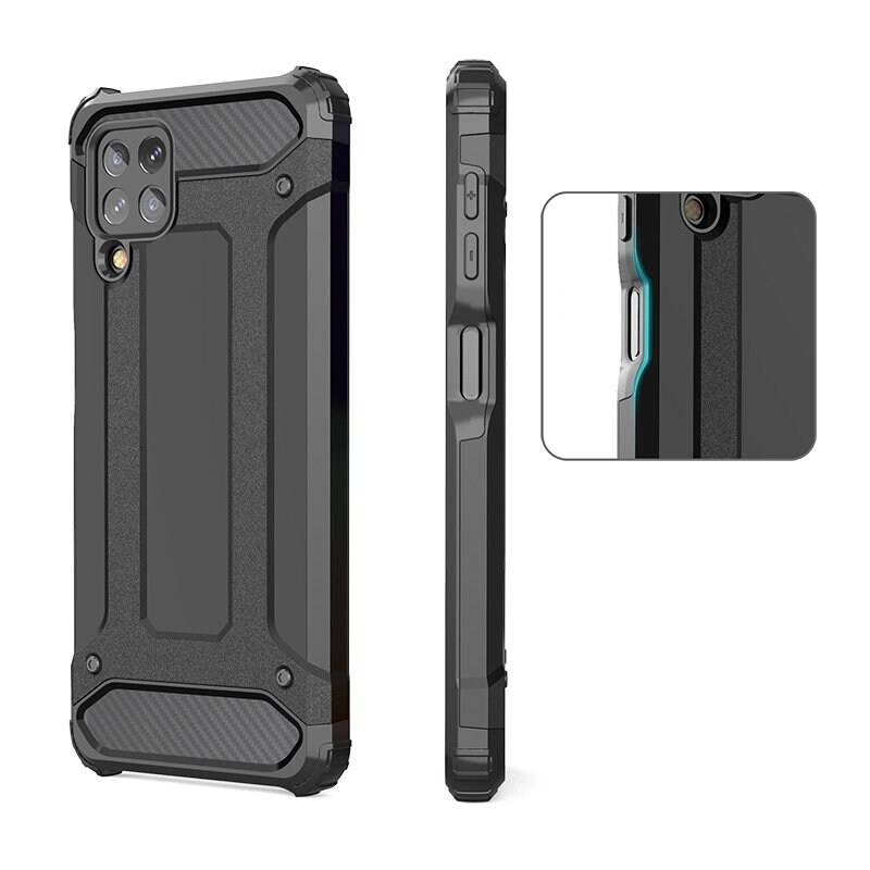 Hybrid Armor Case Tough Rugged Cover for Samsung Galaxy A22 4G golden
