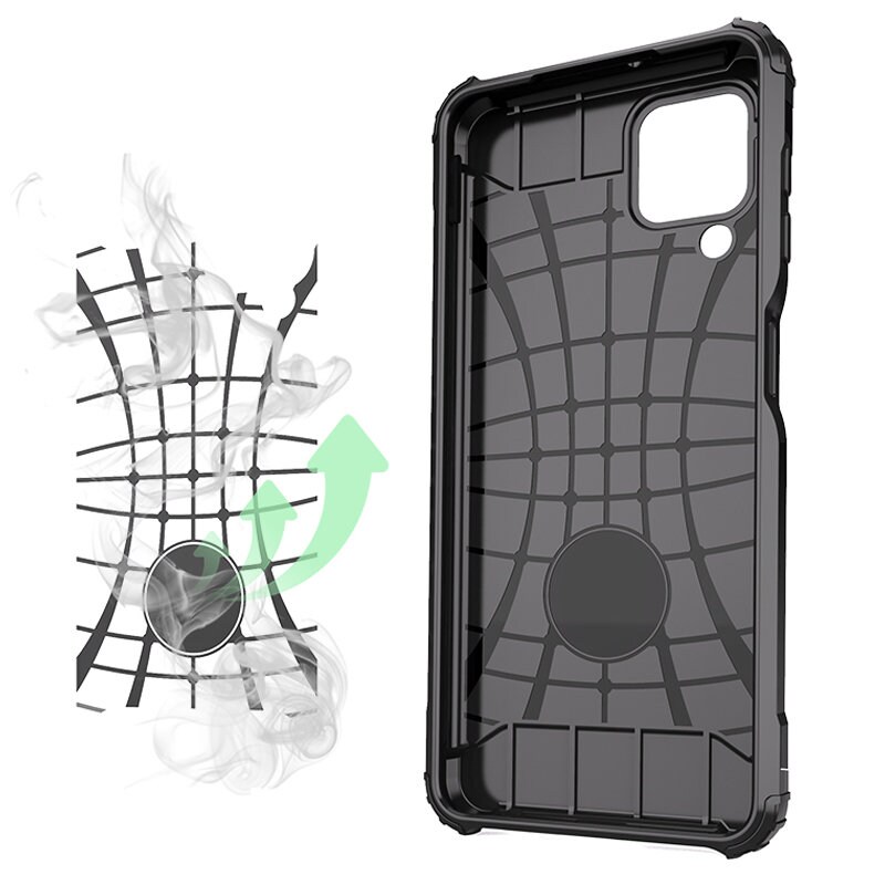 Hybrid Armor-deksel, tøft og robust deksel for Samsung Galaxy A22 4G sølv