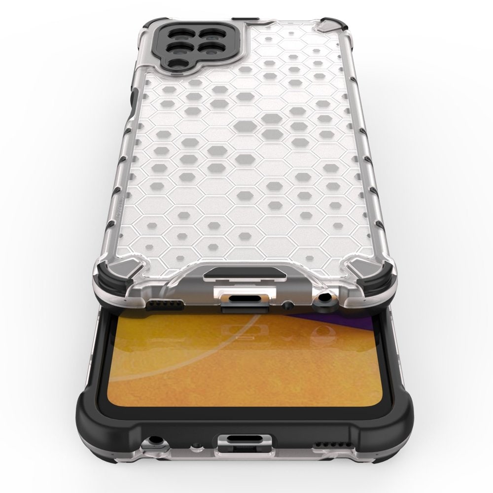 Honeycomb Case pansredeksel med TPU støtfanger for Samsung Galaxy A22 4G svart