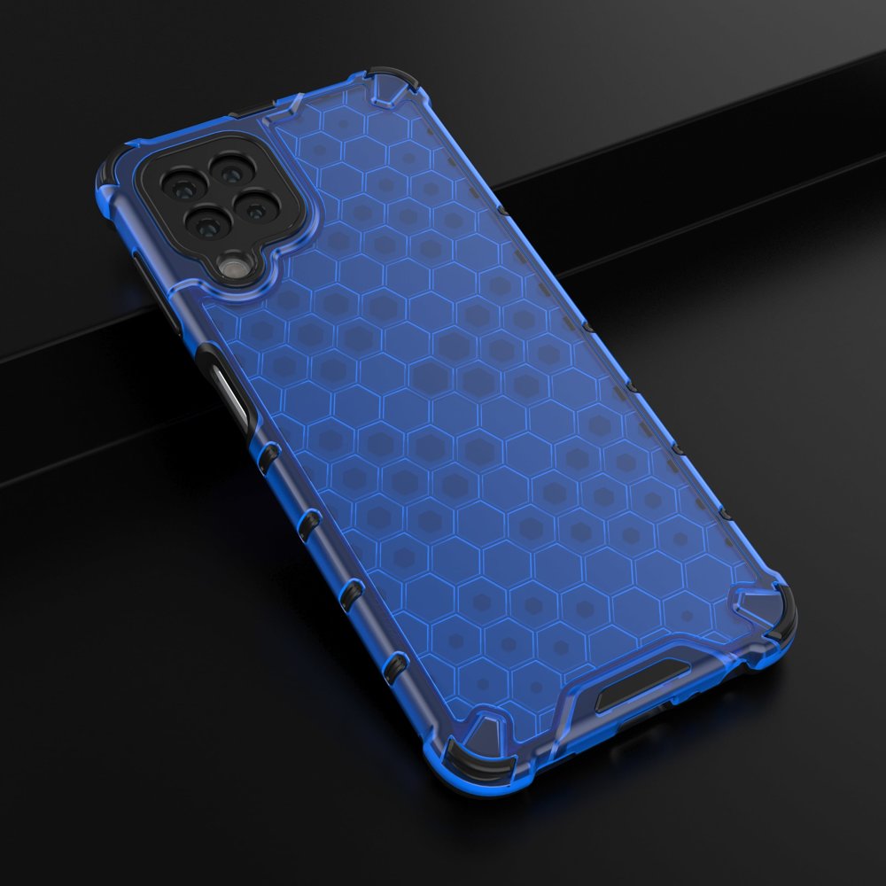 Honeycomb Case pansredeksel med TPU støtfanger for Samsung Galaxy A22 4G blå
