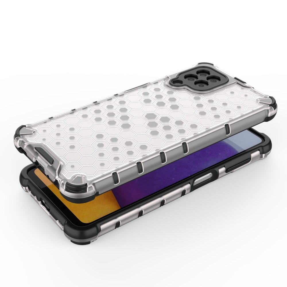 Honeycomb Case pansredeksel med TPU støtfanger for Samsung Galaxy A22 4G rød