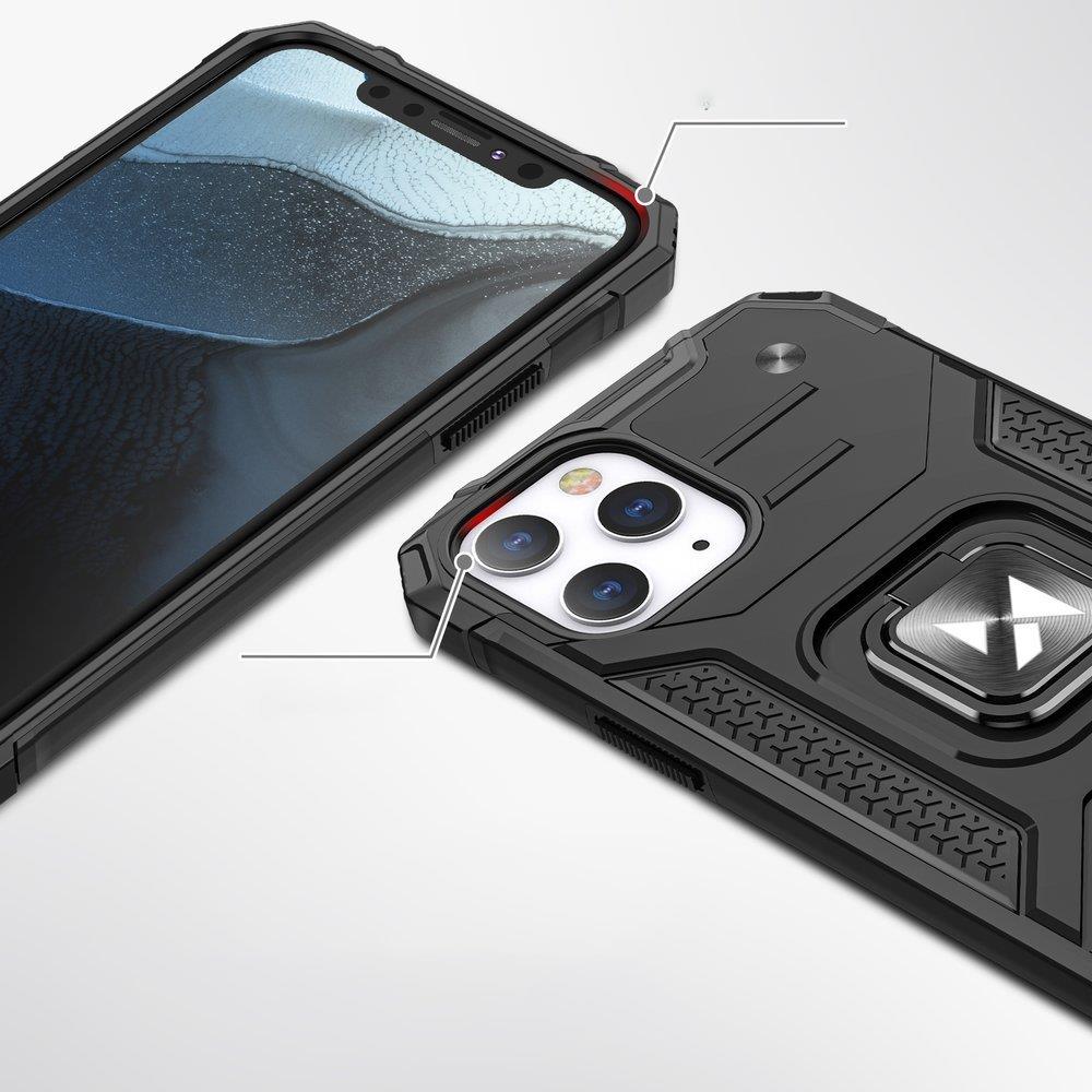 Wozinsky Ring Armor Case Kickstand Tough Rugged Cover for iPhone 13 mini sølv