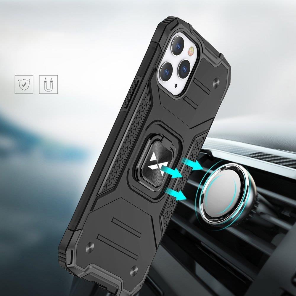 Wozinsky Ring Armor Case Kickstand Tough Rugged Cover for iPhone 13 mini sølv