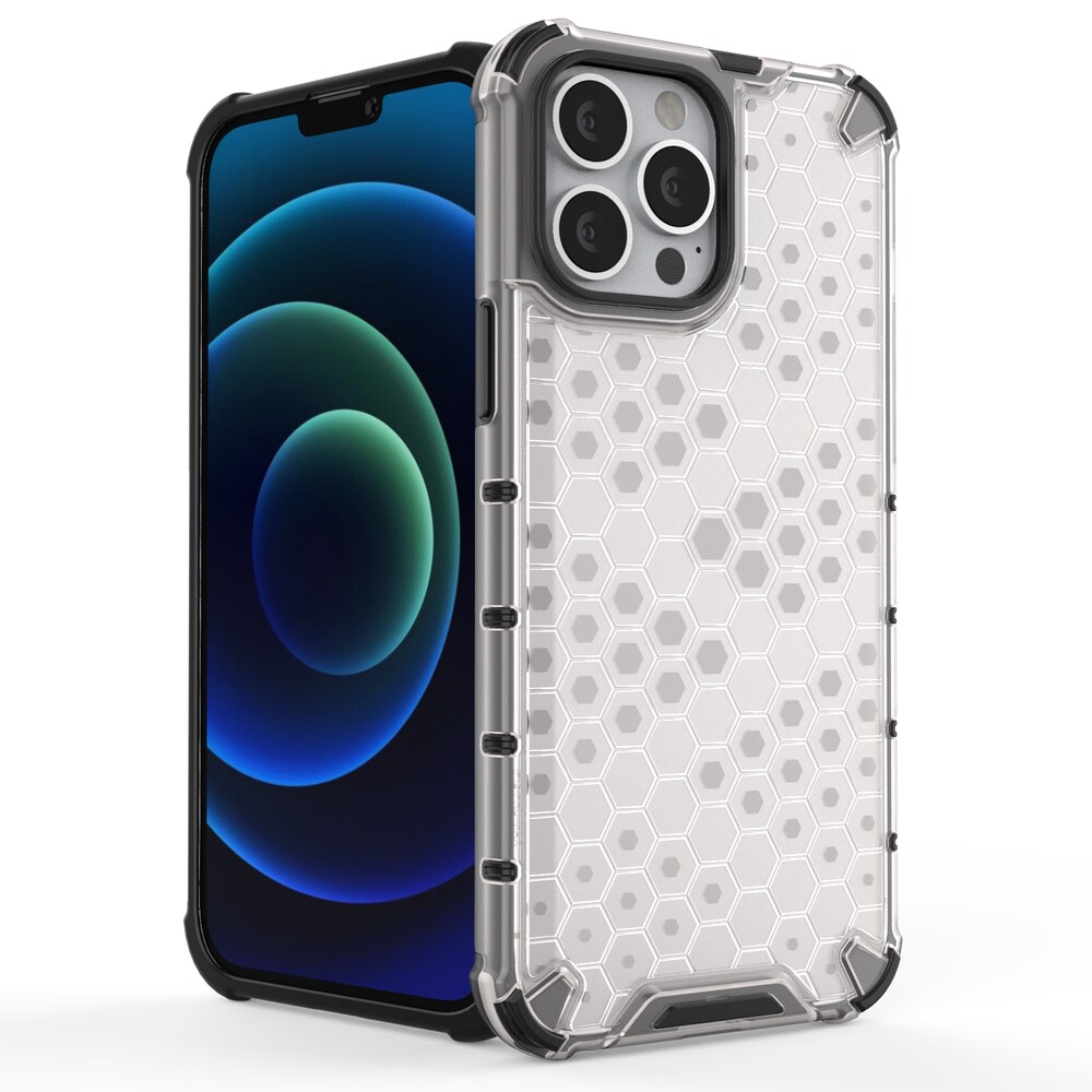 Honeycomb Case pansredeksel med TPU støtfanger for iPhone 13 Pro Max svart