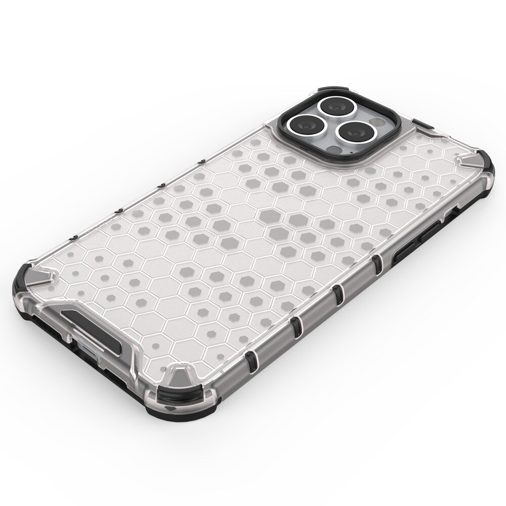 Honeycomb Case pansredeksel med TPU støtfanger for iPhone 13 Pro Max svart