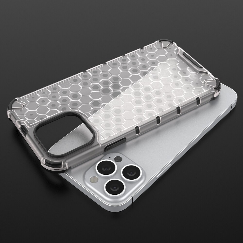 Honeycomb Case pansredeksel med TPU støtfanger for iPhone 13 Pro Max svart