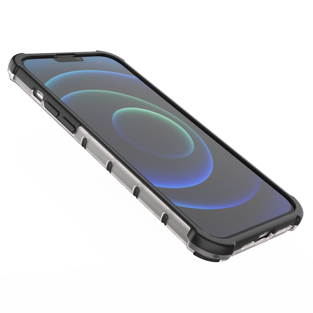 Honeycomb Case pansredeksel med TPU støtfanger for iPhone 13 Pro Max rød