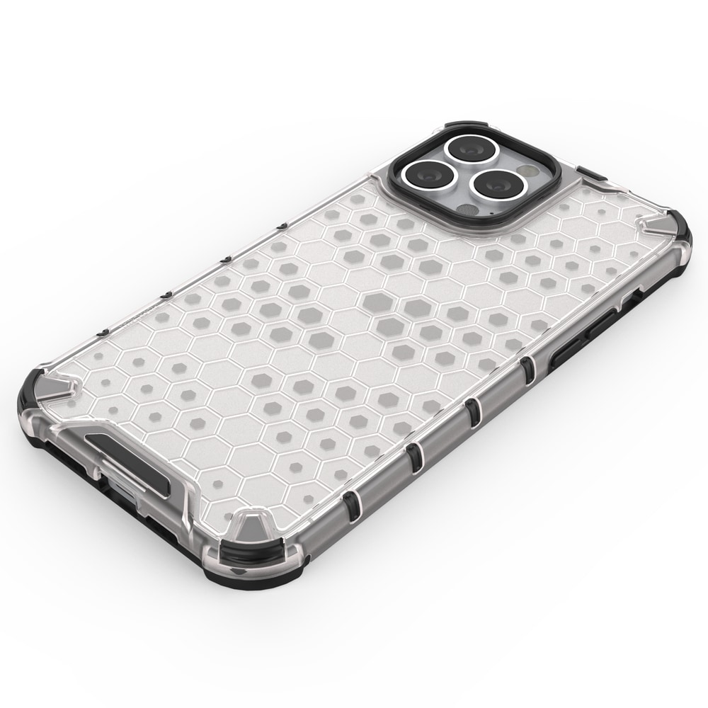 Honeycomb Case pansredeksel med TPU støtfanger for iPhone 13 Pro Max rød