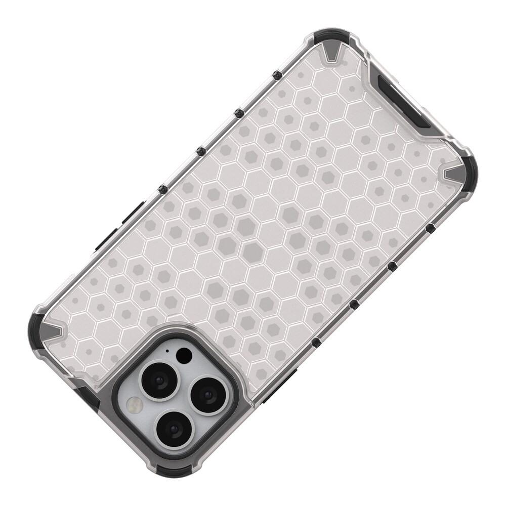 Honeycomb Case pansredeksel med TPU støtfanger for iPhone 13 Pro Max rød