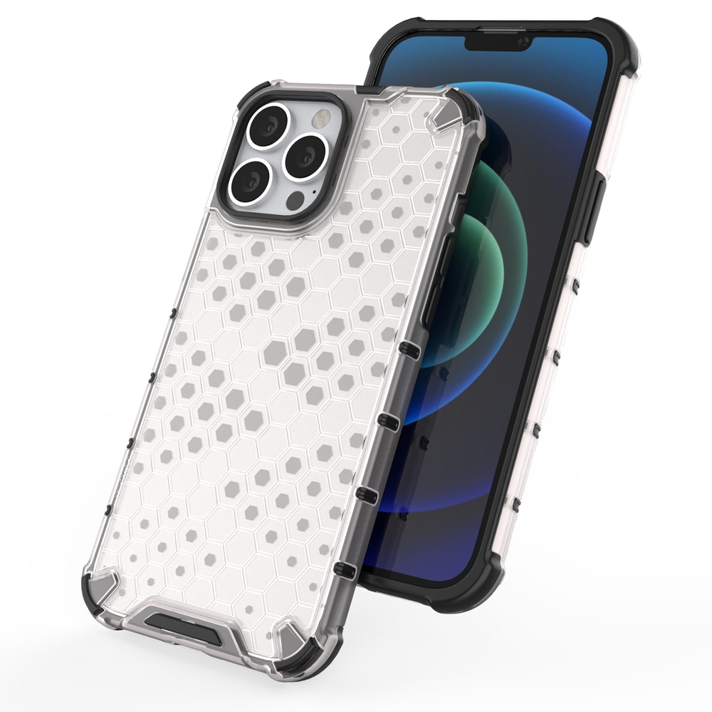 Honeycomb Case pansredeksel med TPU støtfanger for iPhone 13 Pro Max rød