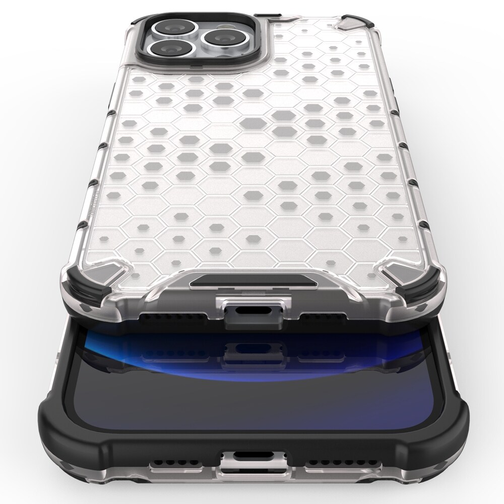 Honeycomb Case pansredeksel med TPU støtfanger for iPhone 13 Pro Max rød