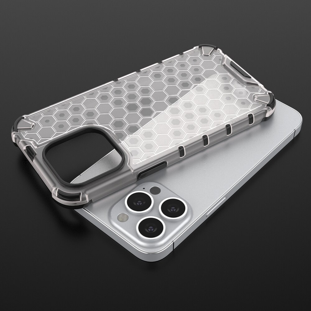 Honeycomb Case pansredeksel med TPU støtfanger for iPhone 13 Pro blå