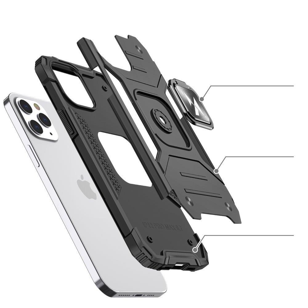 Wozinsky Ring Armor Case Kickstand Tough Rugged Cover for iPhone 13 rose gull