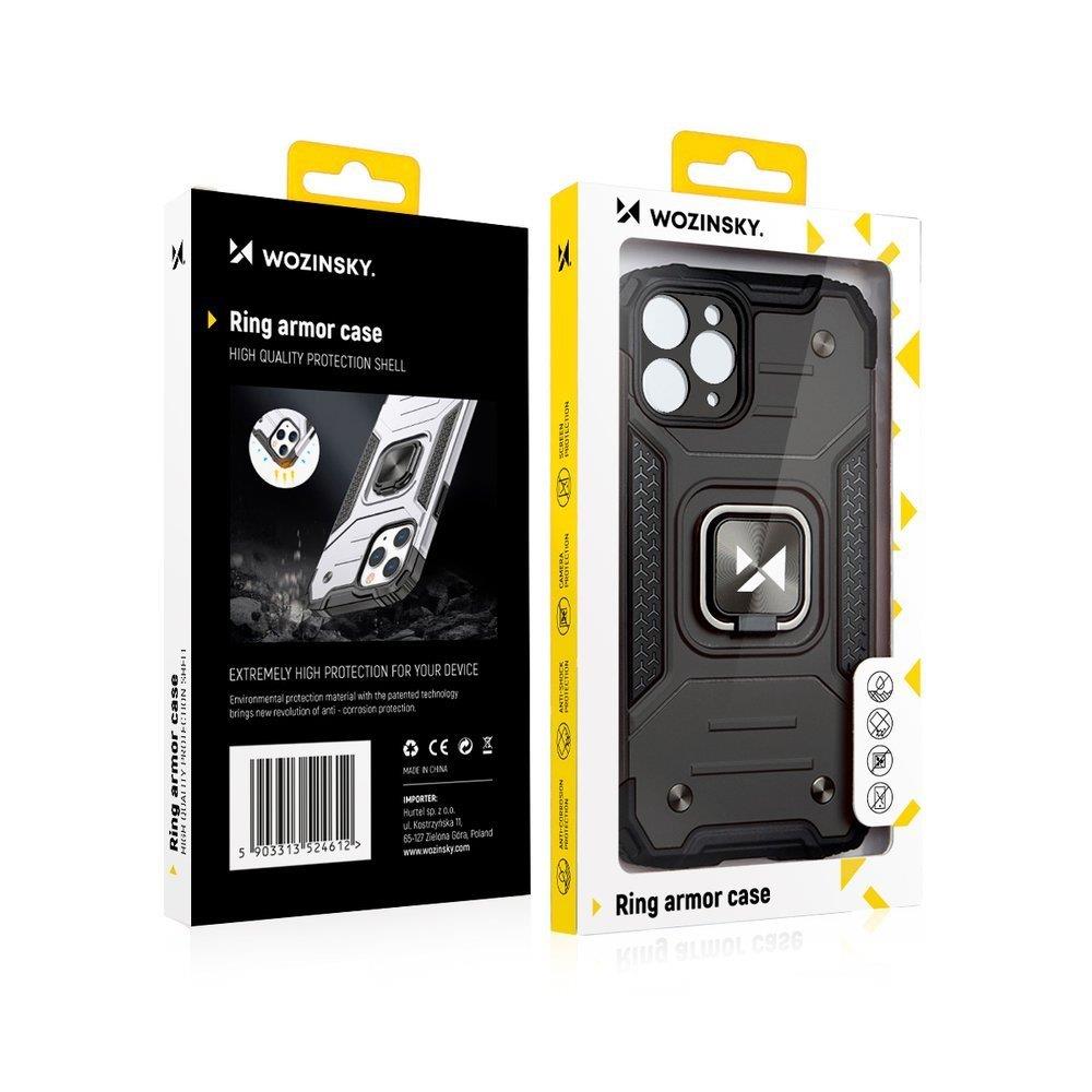 Wozinsky Ring Armor Case Kickstand Tough Rugged Cover for iPhone 13 rose gull