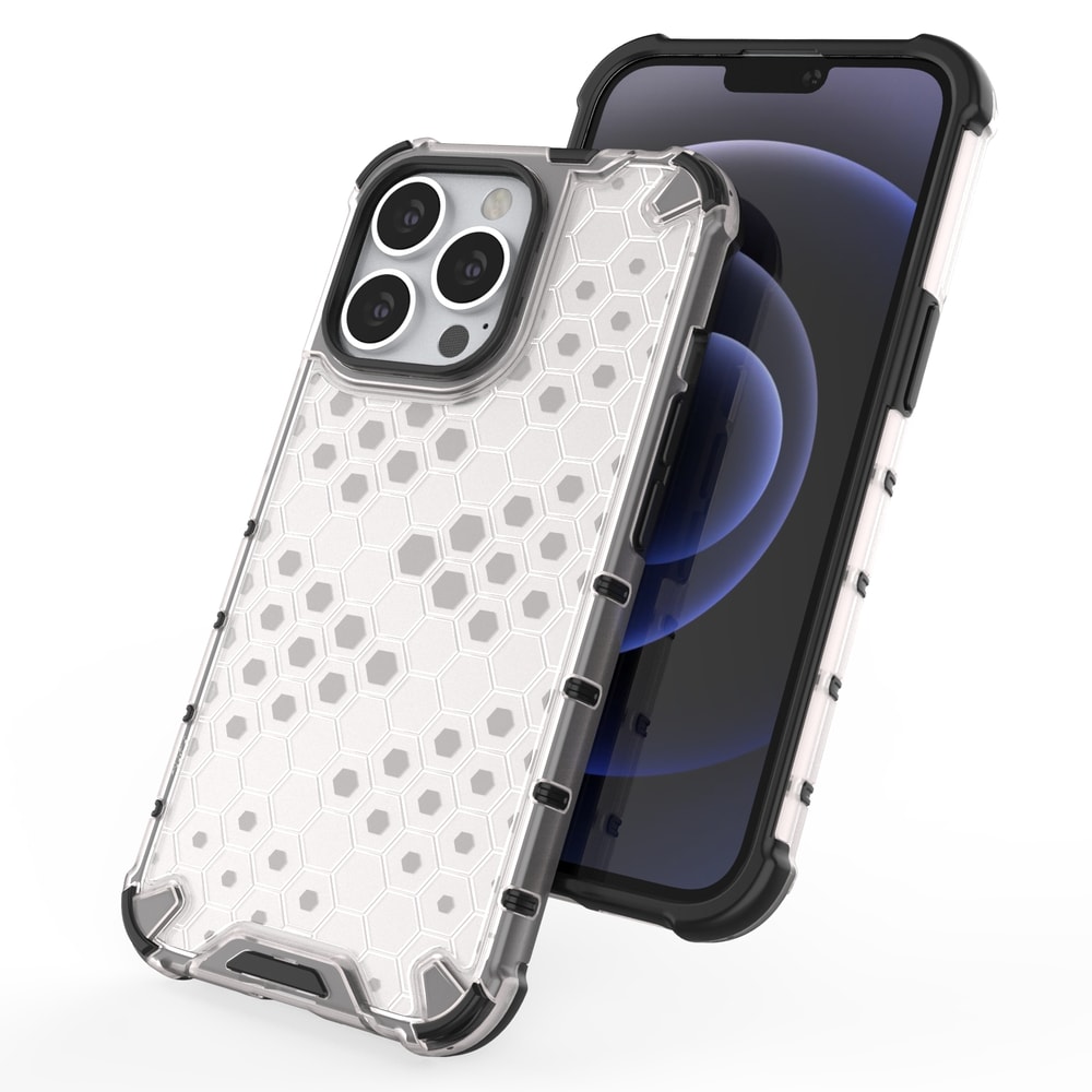 Honeycomb Case pansredeksel med TPU støtfanger for iPhone 13 Pro grønn