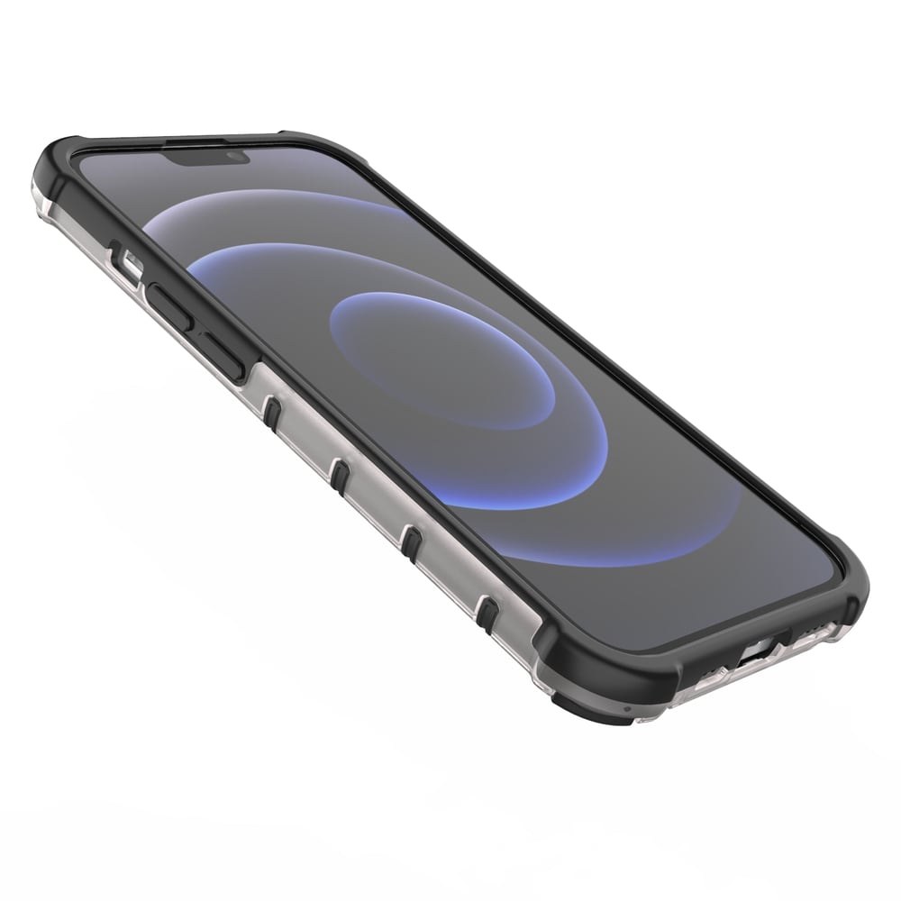Honeycomb Case pansredeksel med TPU støtfanger for iPhone 13 Pro rød