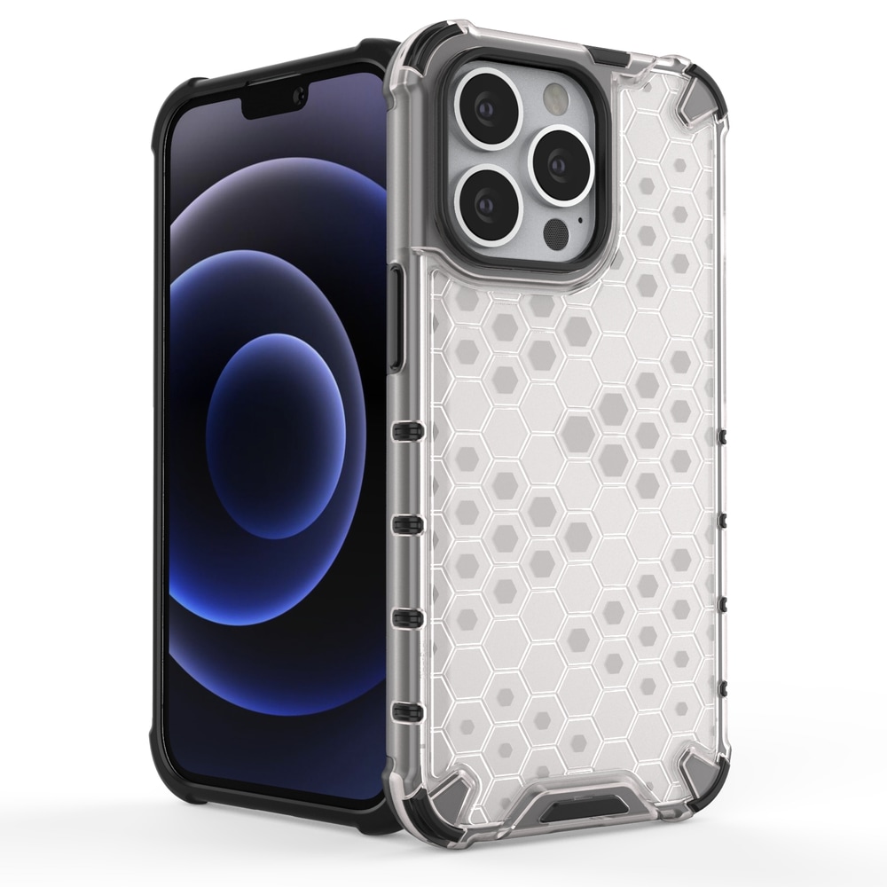 Honeycomb Case pansredeksel med TPU støtfanger for iPhone 13 Pro rød