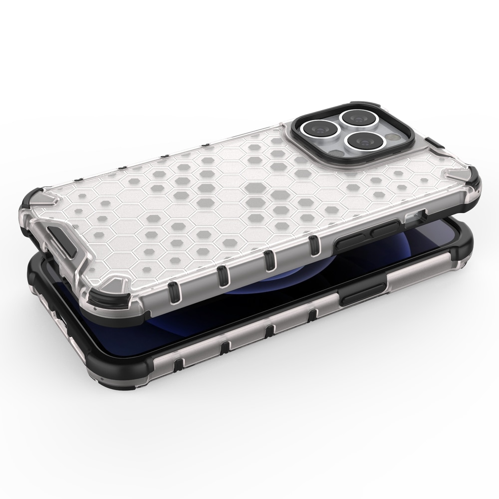 Honeycomb Case pansredeksel med TPU støtfanger for iPhone 13 Pro rød