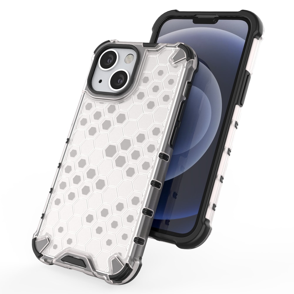 Honeycomb Case pansredeksel med TPU støtfanger for iPhone 13 mini blå