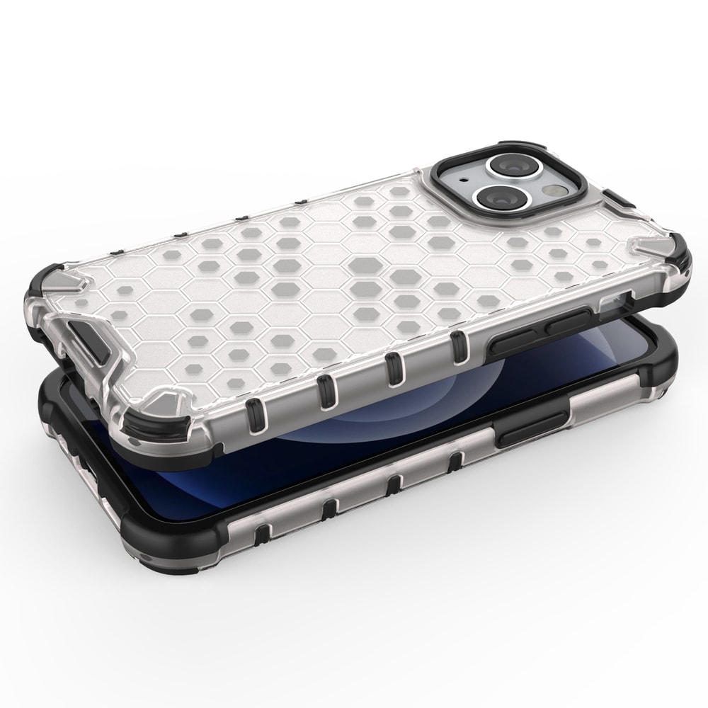 Honeycomb Case pansredeksel med TPU støtfanger for iPhone 13 mini grønn