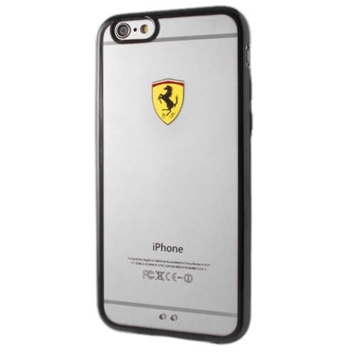 Ferrari Hardcase FEHCP6BK iPhone 6/6S racingskjold gjennomsiktig svart