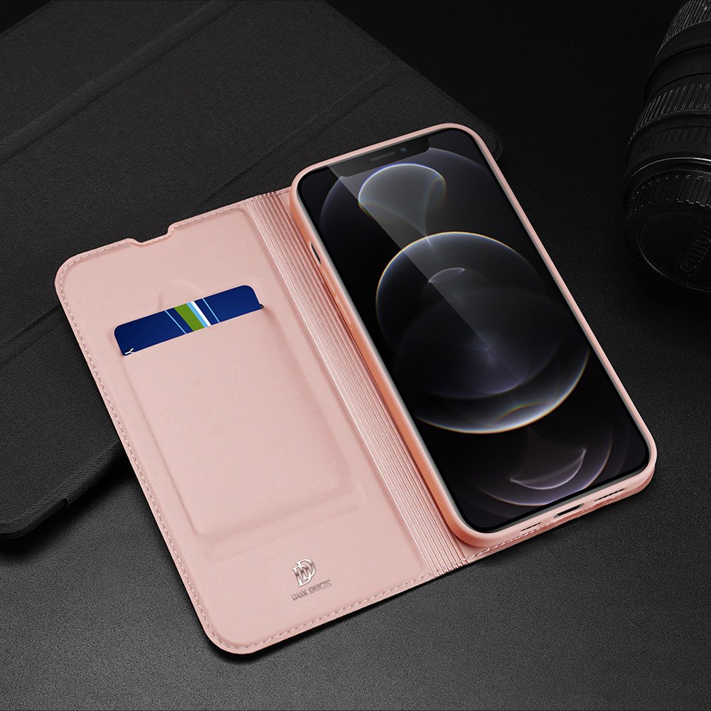 Dux Ducis Skin Pro bokhylleveske for iPhone 13 Pro rosa