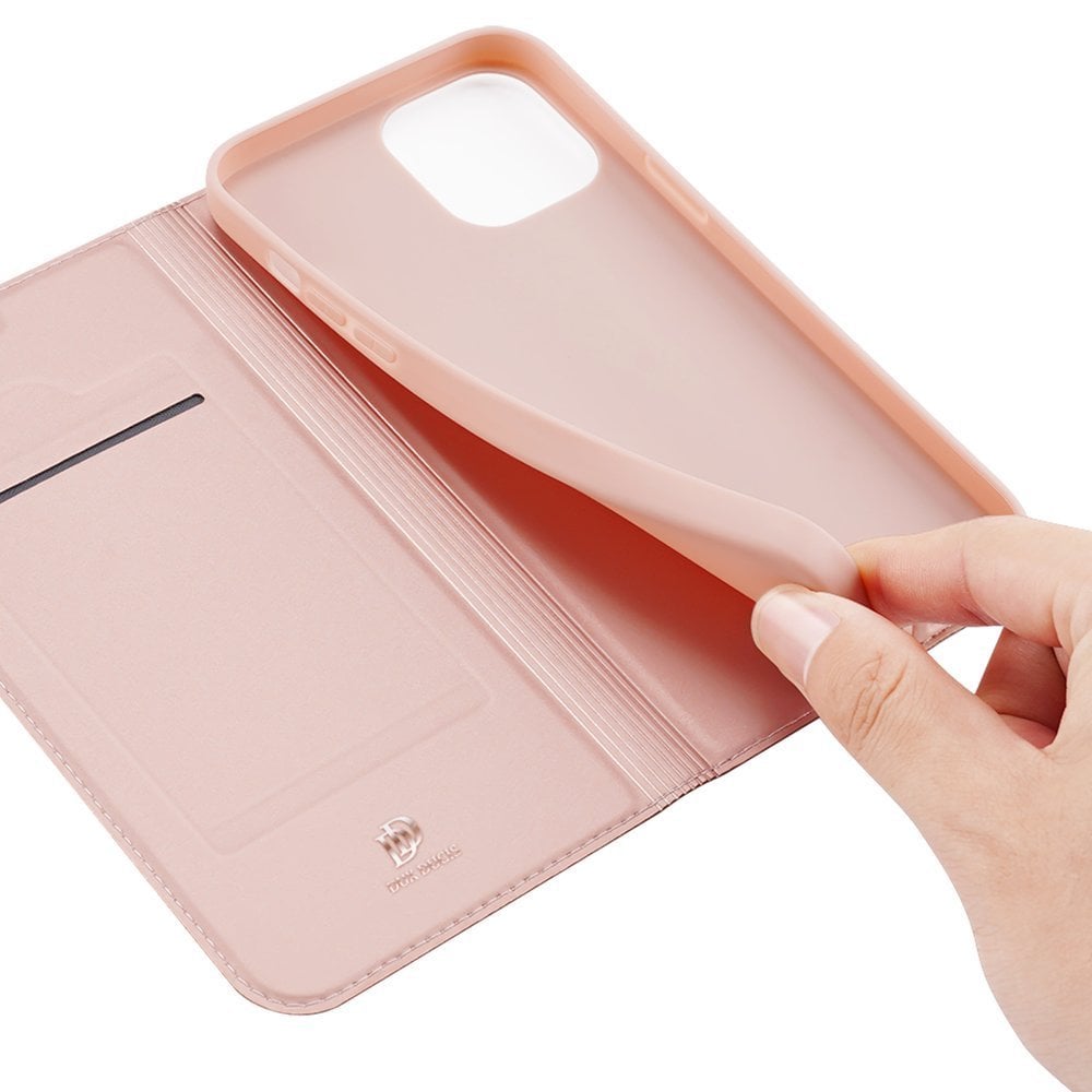 Dux Ducis Skin Pro bokhylleveske for iPhone 13 Pro rosa