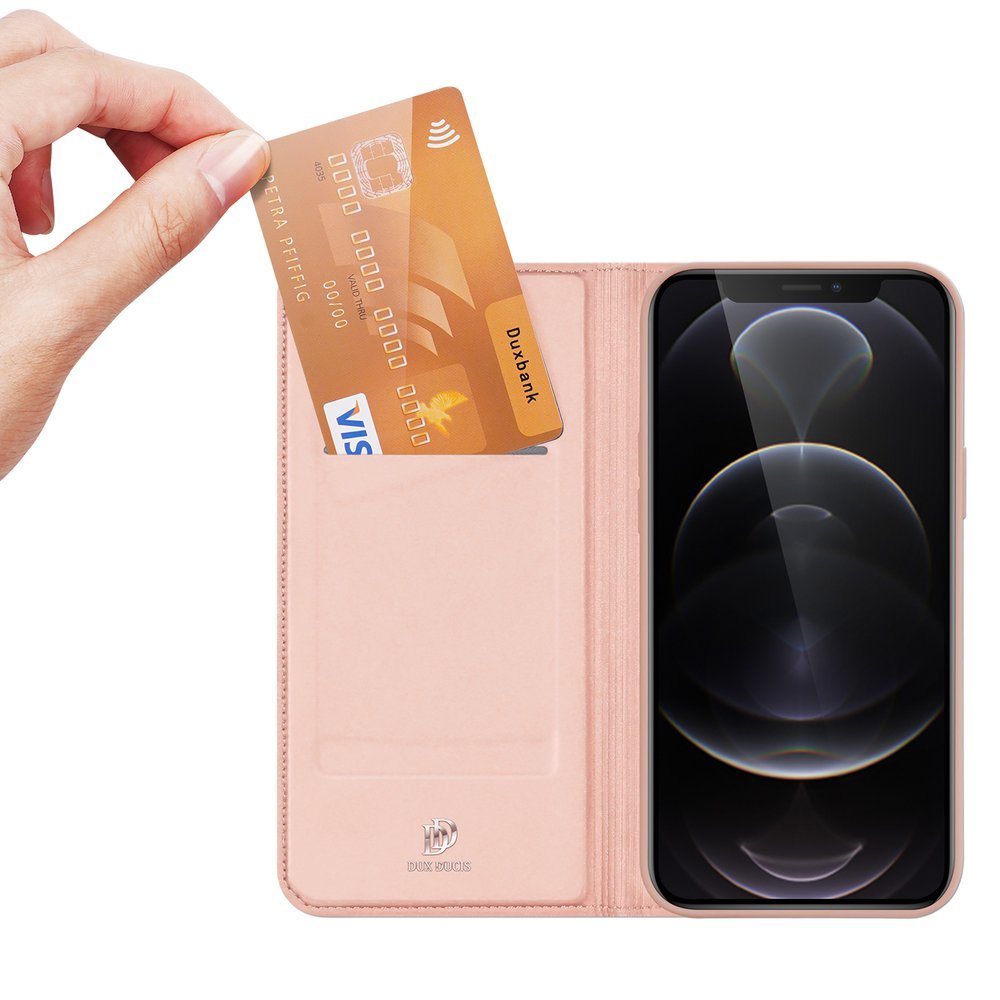 Dux Ducis Skin Pro bokhylleveske for iPhone 13 Pro Max rosa