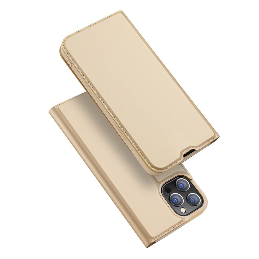 Dux Ducis Skin Pro bokhylleveske for iPhone 13 Pro Max Golden