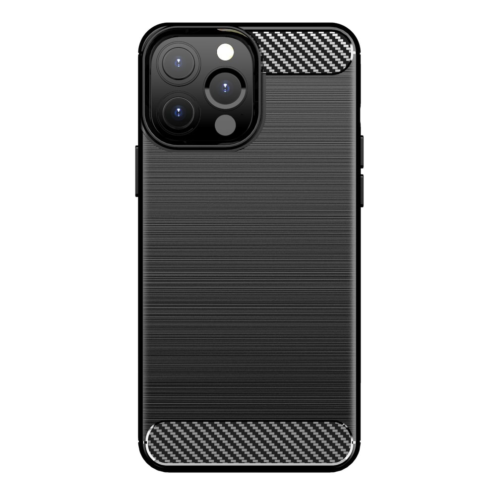 Carbon Case fleksibelt TPU-deksel for iPhone 13 Pro Max svart