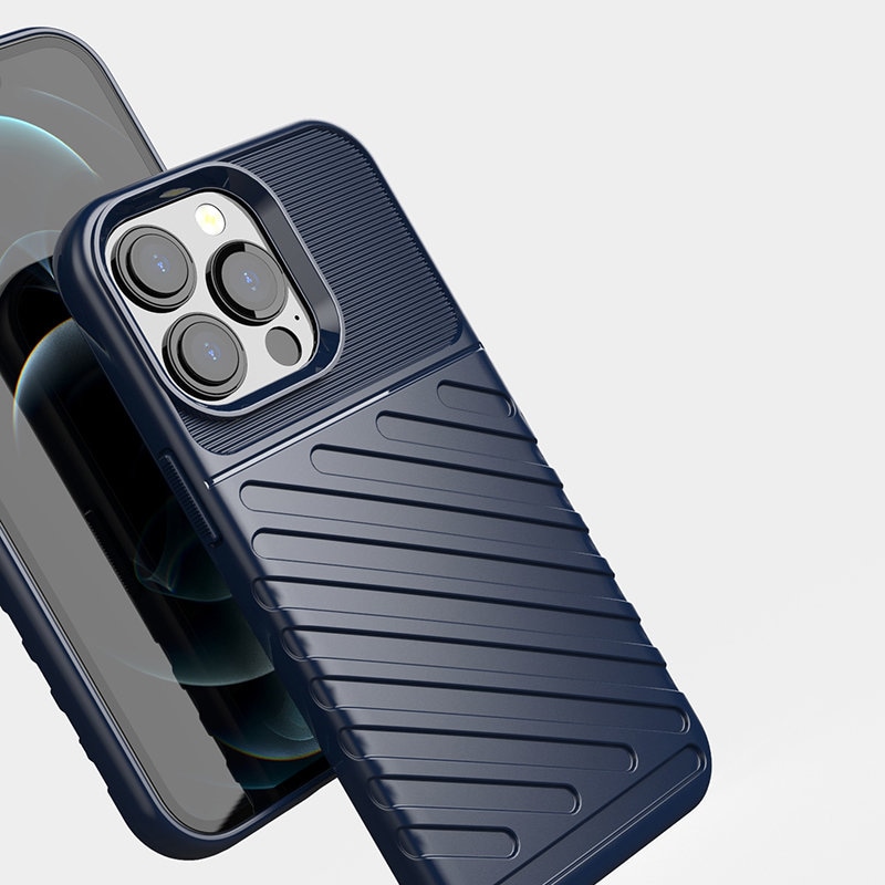 Thunder Case fleksibelt, robust TPU-deksel for iPhone 13 Pro grønn