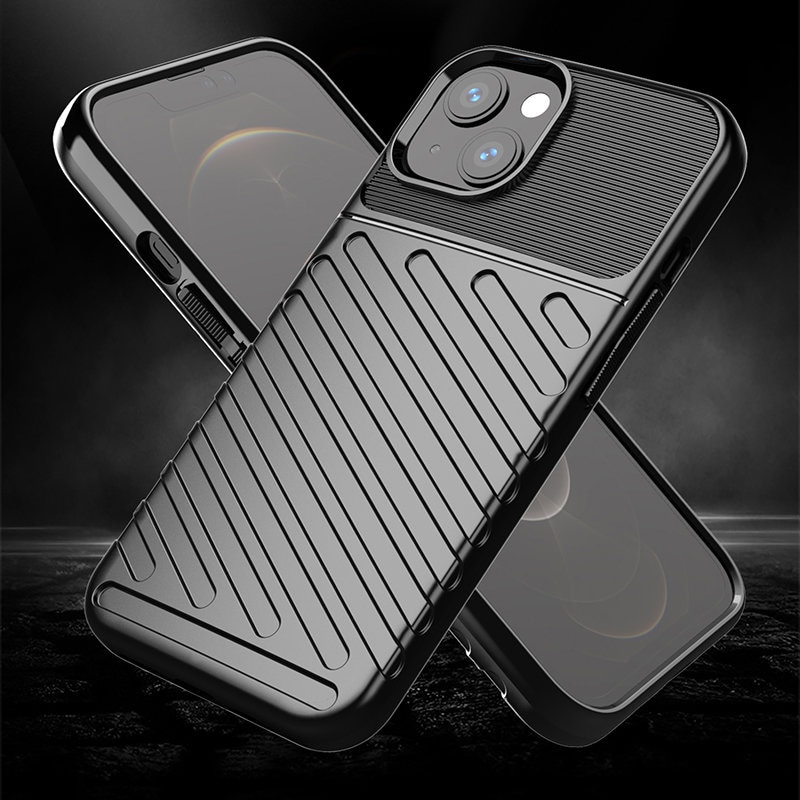 Thunder Case fleksibelt, robust TPU-deksel for iPhone 13 mini grønn