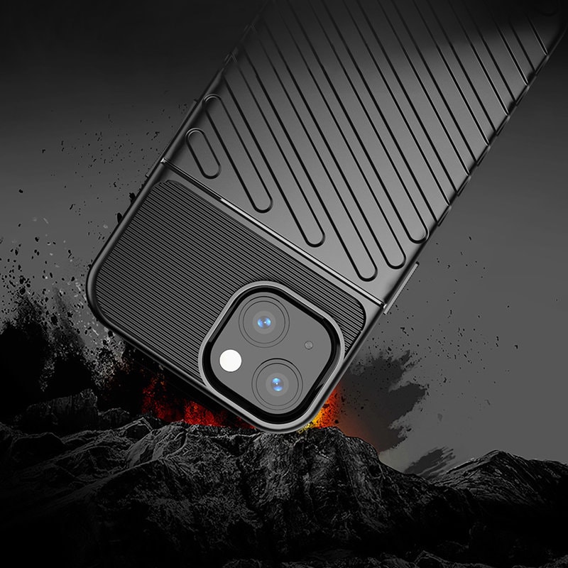 Thunder Case fleksibelt, robust TPU-deksel for iPhone 13 mini grønn