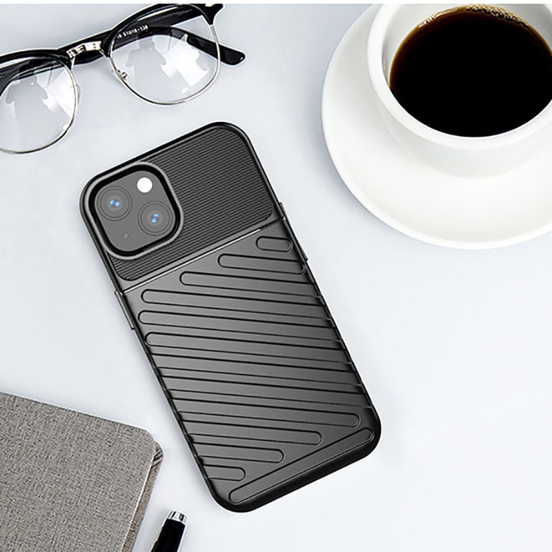 Thunder Case fleksibelt, robust TPU-deksel for iPhone 13 mini blå