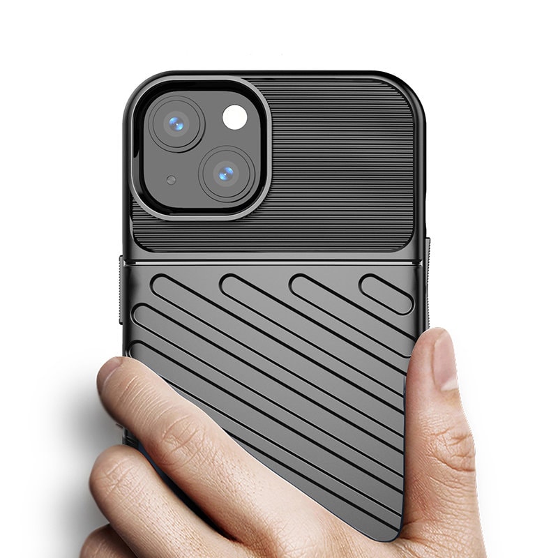 Thunder Case fleksibelt, robust TPU-deksel for iPhone 13 mini blå